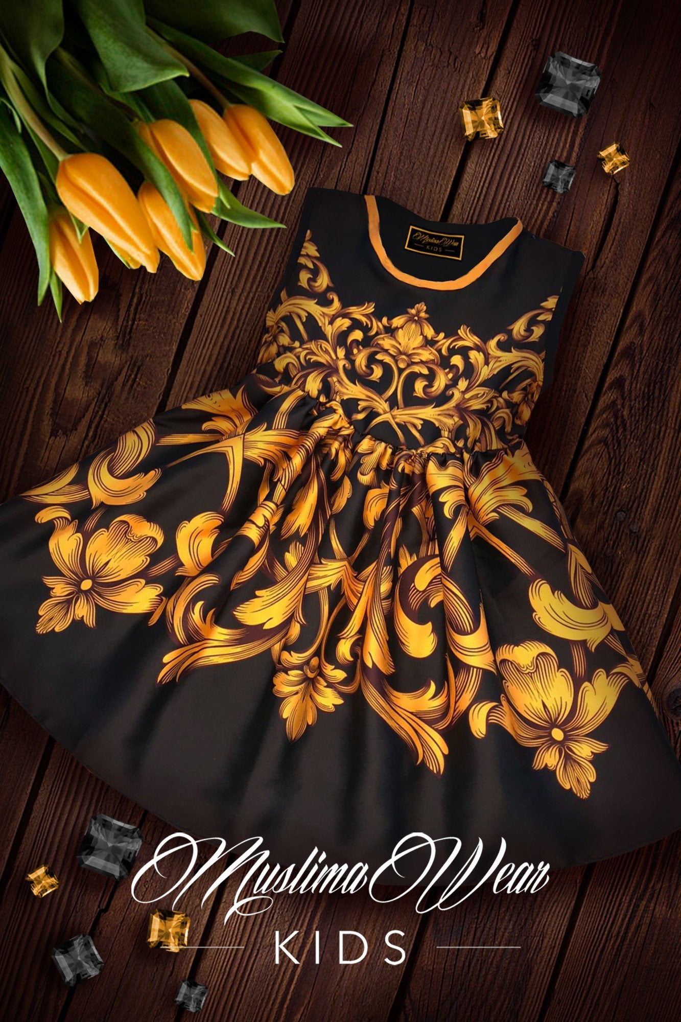 Golden Orchid Dress