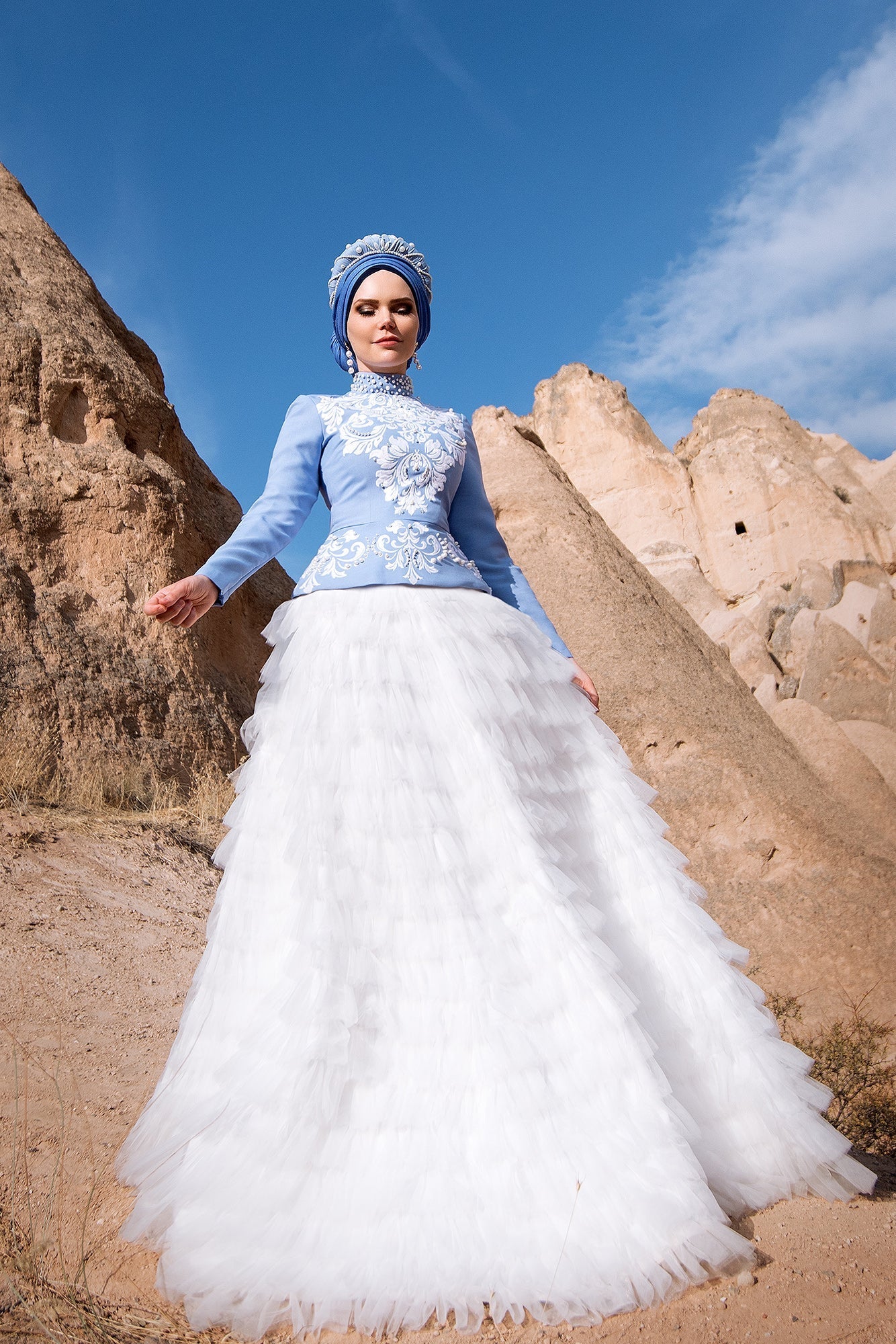 Cascade Skirt Pearl White - Muslima Wear