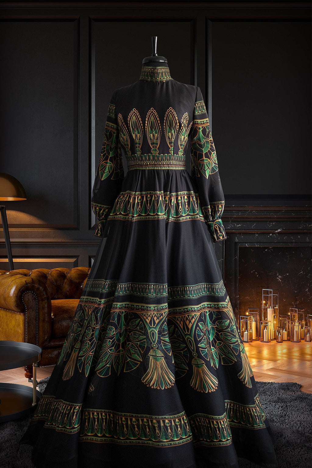 Eva Golden Dress - Muslima Wear