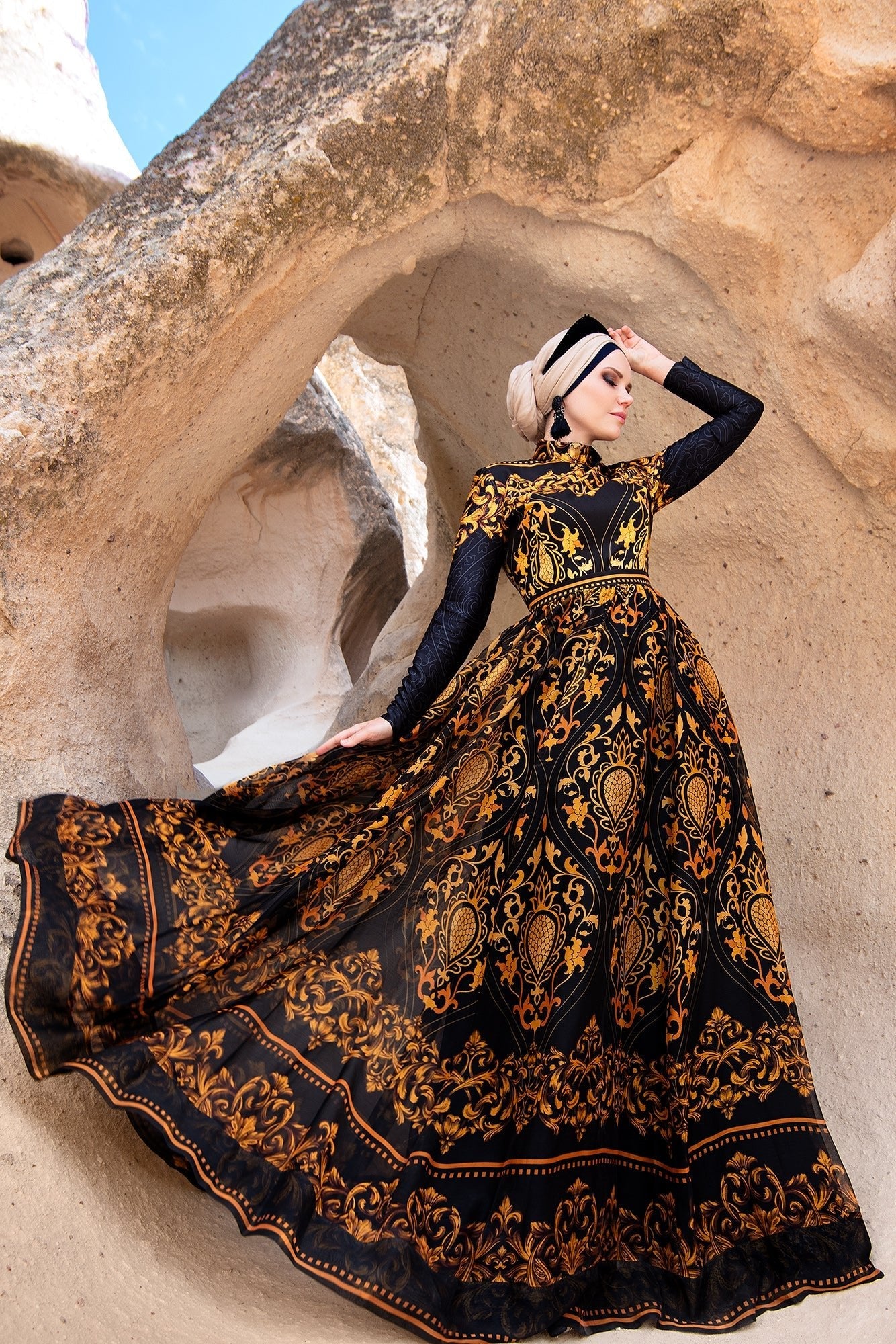 Golden Orchid Dress - Muslima Wear