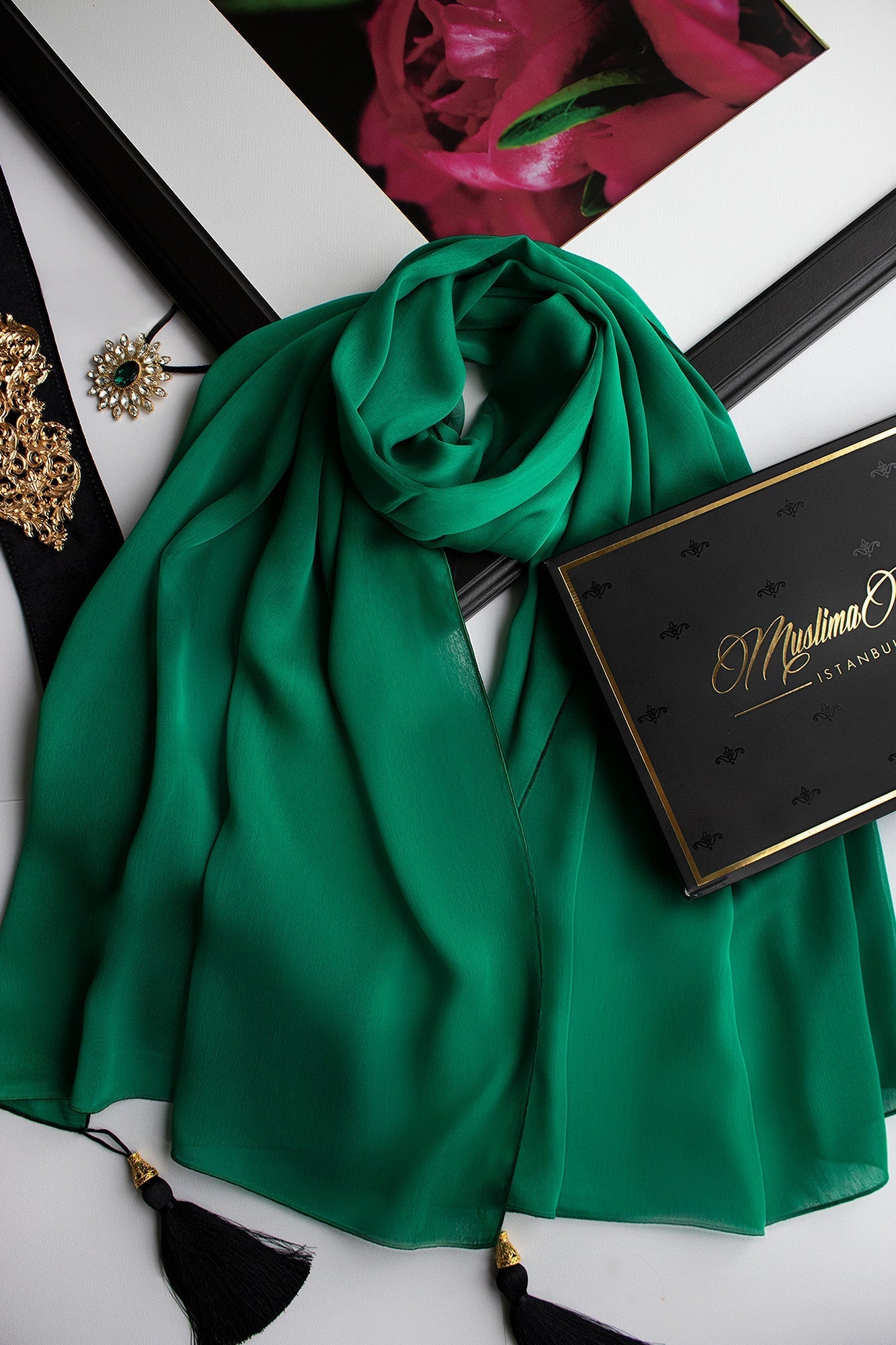 Green Jasmine Hijab - Muslima Wear