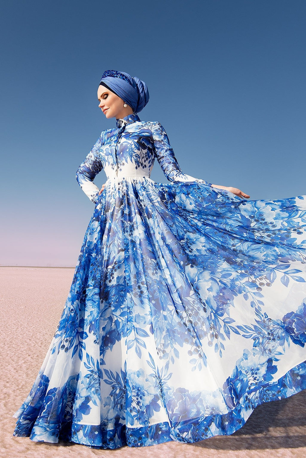 Iceberry Blue Dress - Muslima Wear