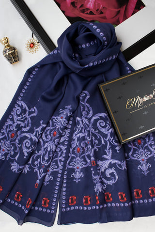 MAJESTY HIJAB NAVY BLUE - Muslima Wear