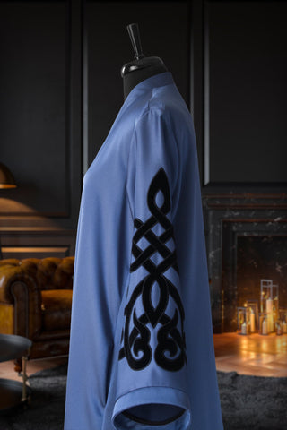 Muslima Silver Blue Abaya - Muslima Wear
