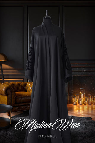 Muslima Trendy Black Abaya - Muslima Wear