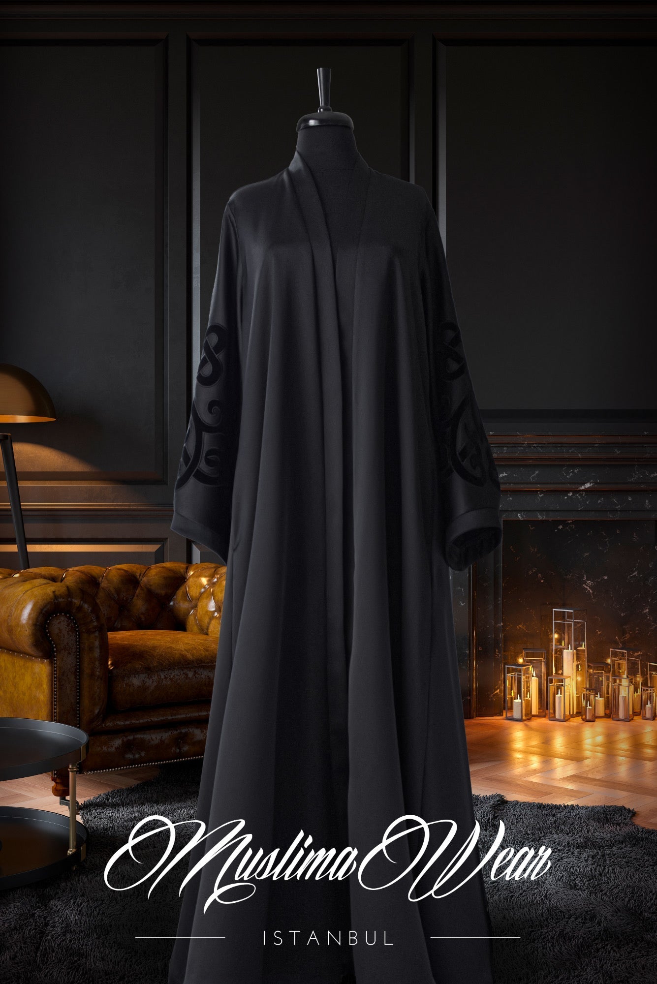 Muslima Trendy Black Abaya - Muslima Wear