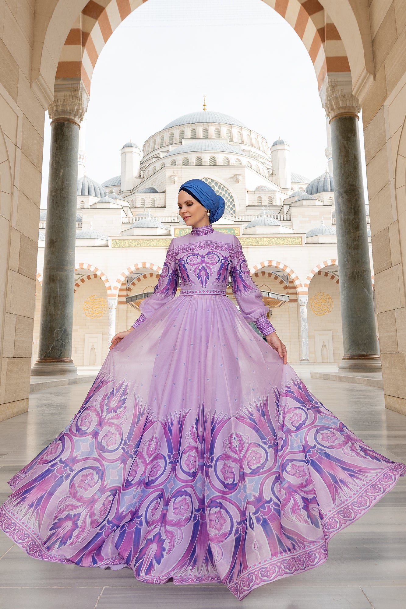 Rose Lale Chiffon Dress - Muslima Wear