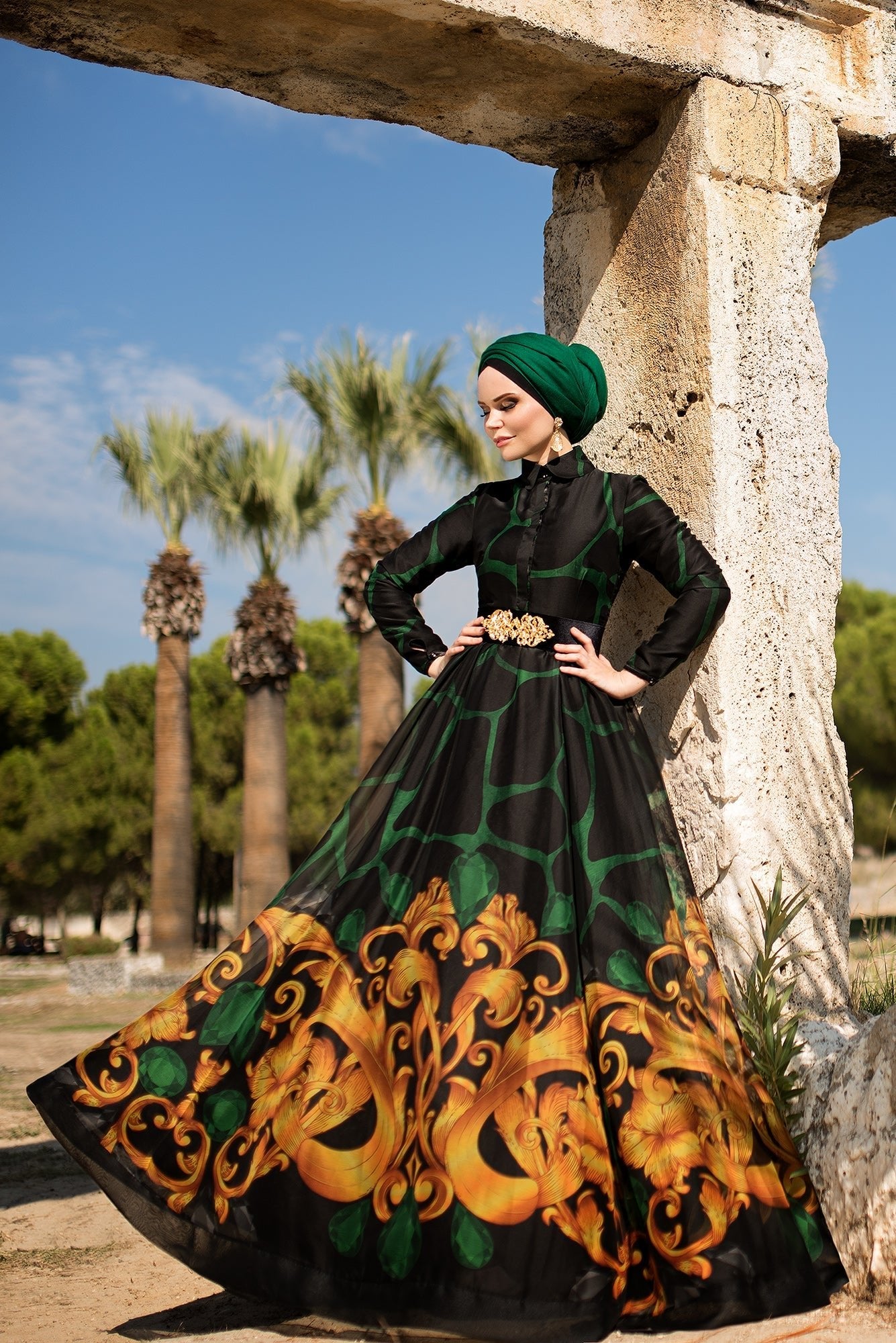 Shakira Green Dress - Muslima Wear