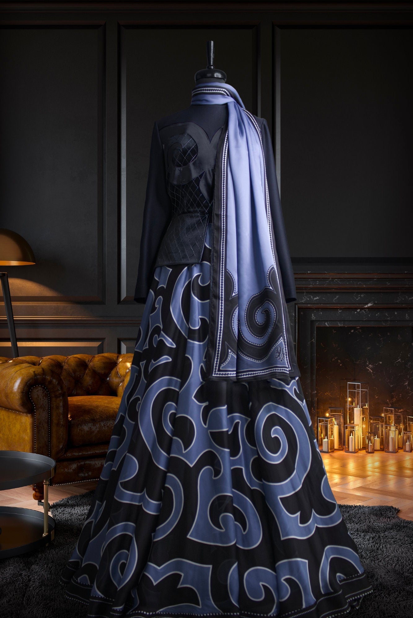 Silkway Silver Skirt - Muslima Wear