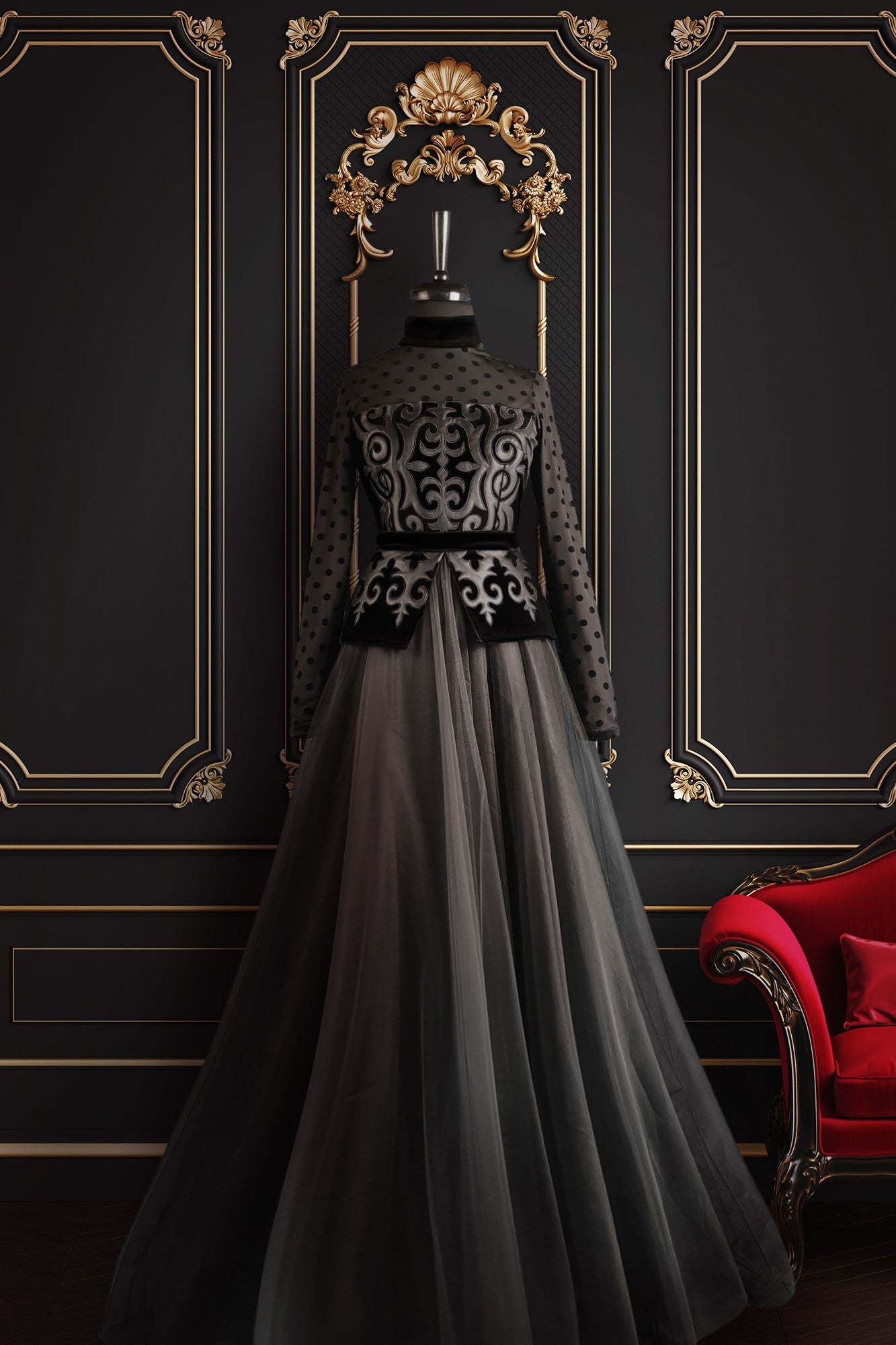 Aya Velvet Dress - Muslima Wear