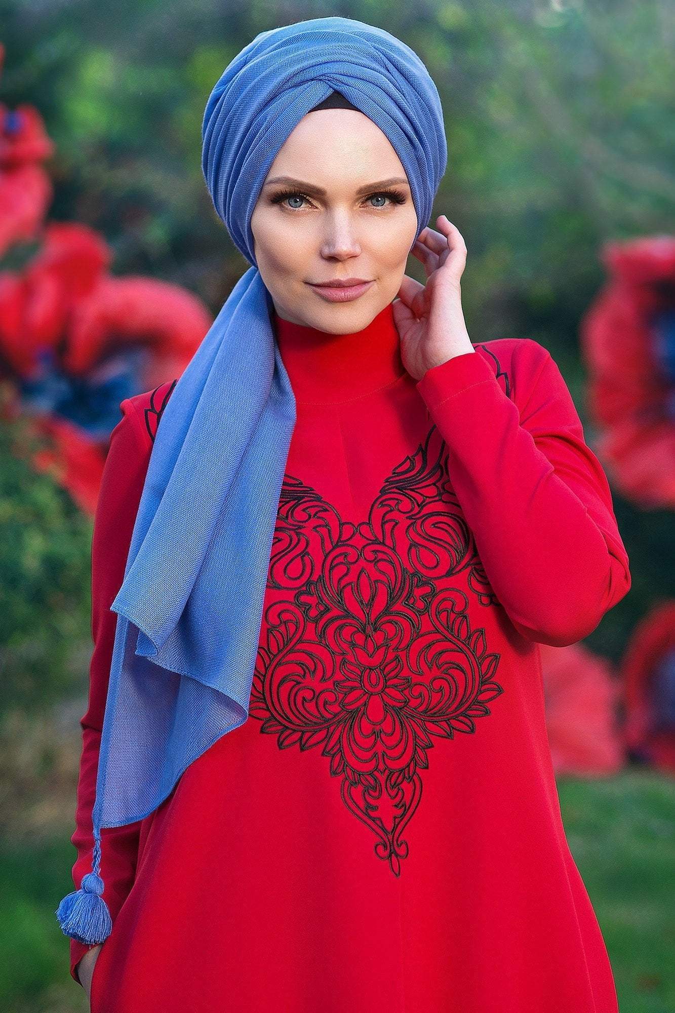 Muslima Wear Dress S / Red Diadema Dress Red