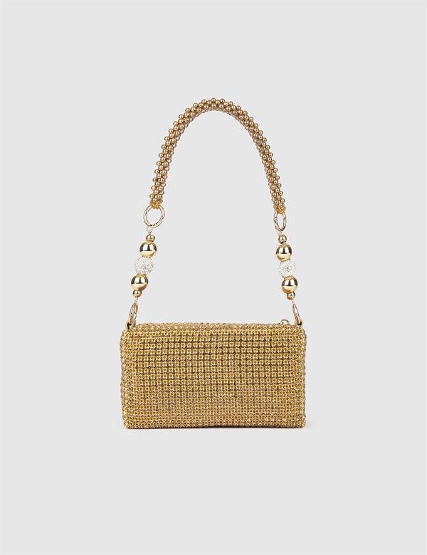 Gold and Crystal handbag - Muslima Wear