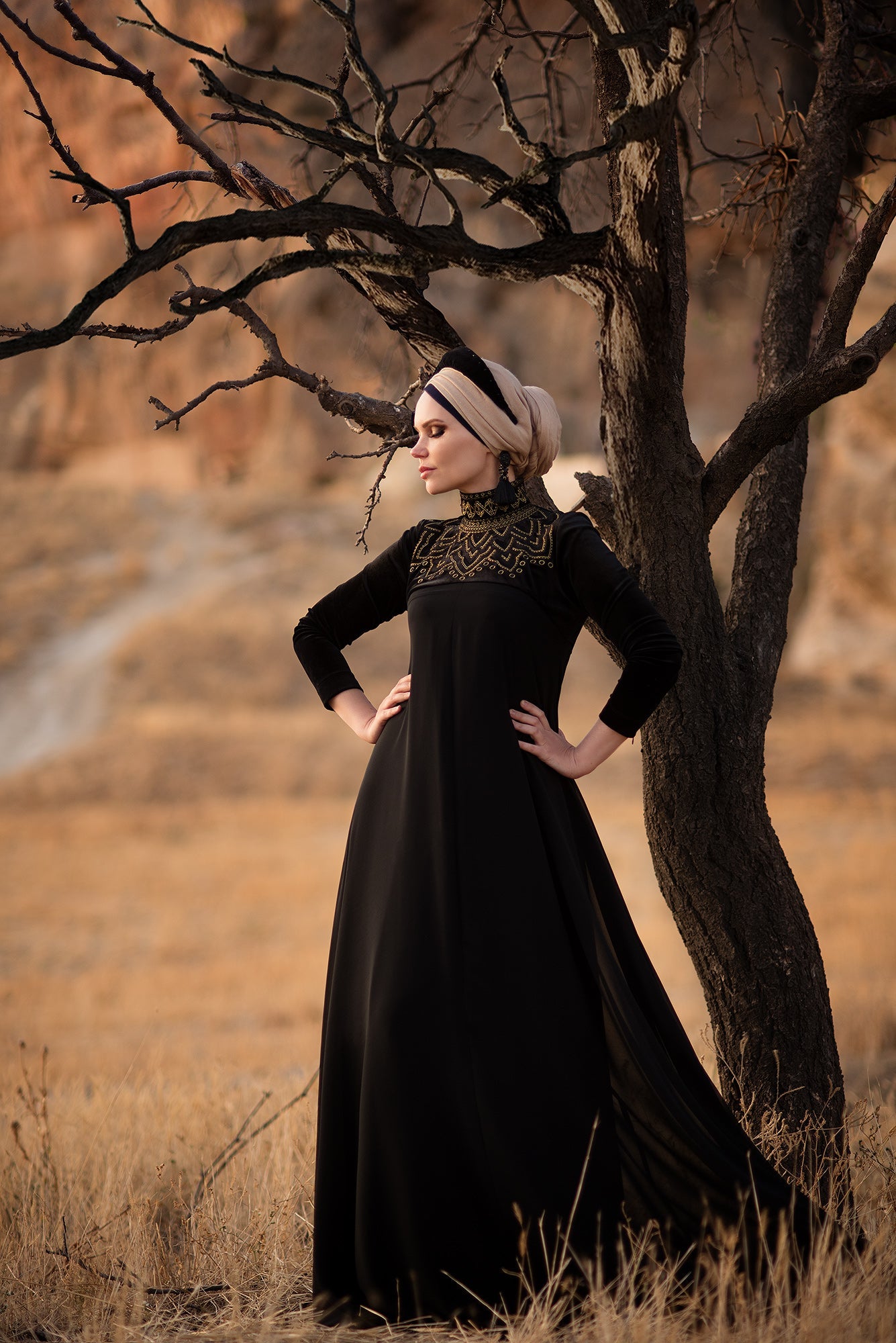 Leyla Dress Classy Black - Muslima Wear