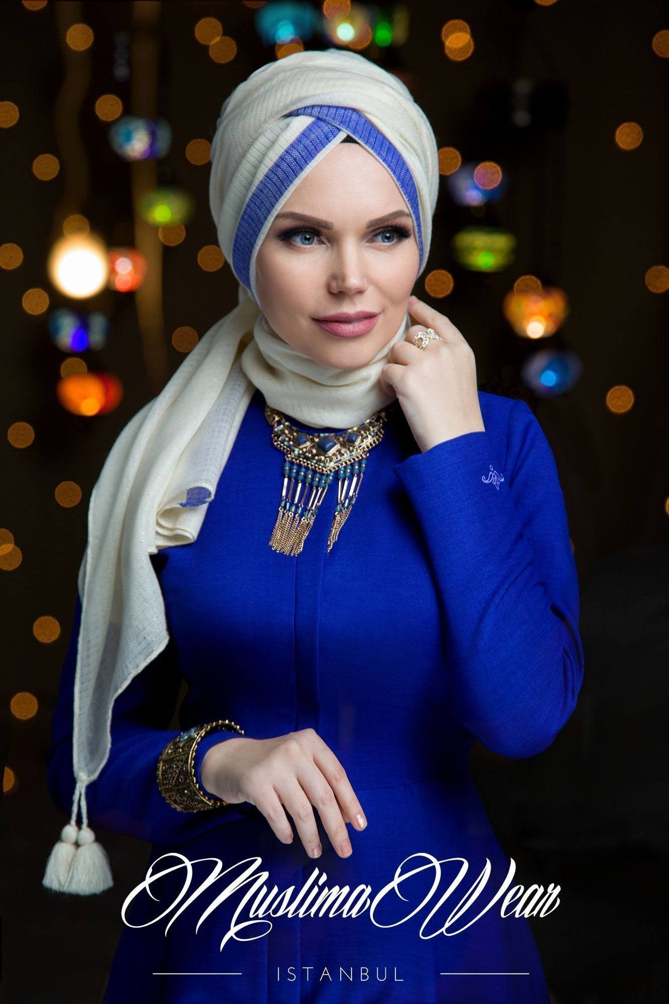 Muslima Wear Hijabs 220x70cm / White Queen Hijab Cream White