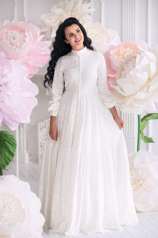 Muslima Wear Dress S / White White Dream Dress