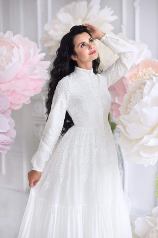 Muslima Wear Dress S / White White Dream Dress